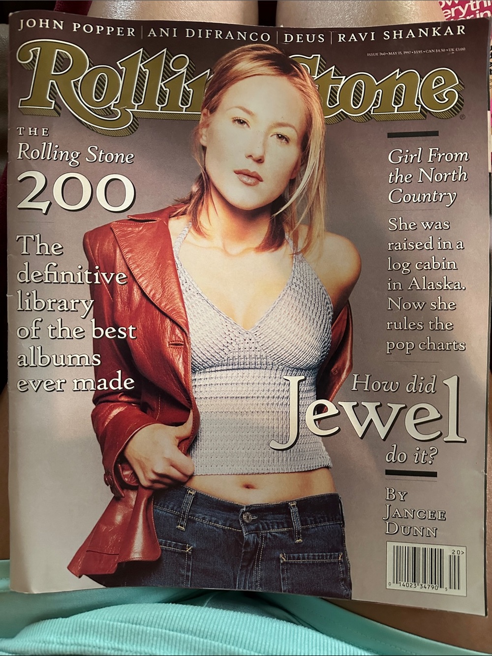 the Rolling Stones magazine cover with Jewel - issue 760 - 1997
